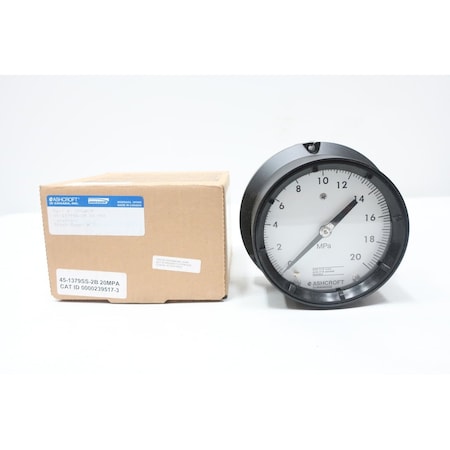 Ashcroft 4-1/2IN 1/4IN 0-20PSI NPT PRESSURE GAUGE 45-1379SS-2B